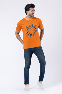 Solar Mudra Mandala Cotton Printed T-shirt
