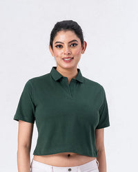 FO Polo Neck Crop Top
