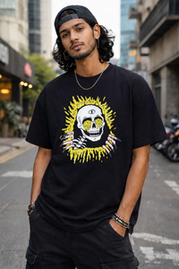 FO Golden Grin Cotton Drop-Shoulder Tshirt