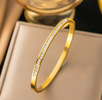 Crystal Line Anti-Tarnish Bracelet